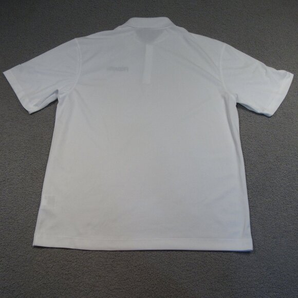 Nike Golf Mens Polo Large White Dri-Fit TGIF Fridays Spell Out Preppy Shirt - Picture 7 of 9